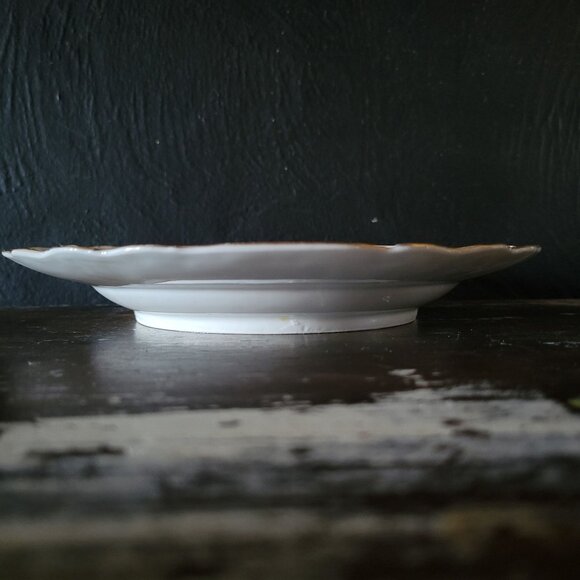 Antique Meissen Deep Plate Courting Couple Romantic Scene Floral Design 8.75" - Picture 6 of 9